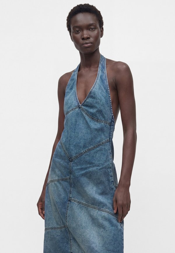 EB Denim DELPHI PIECED HALTER DRESS