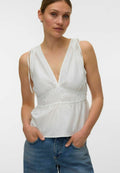 Vero Moda BLUSE VMLOTUS TOP - Blouse - snow white