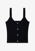 Guess GESTRICKTES OBERTEIL - Top - schwarz