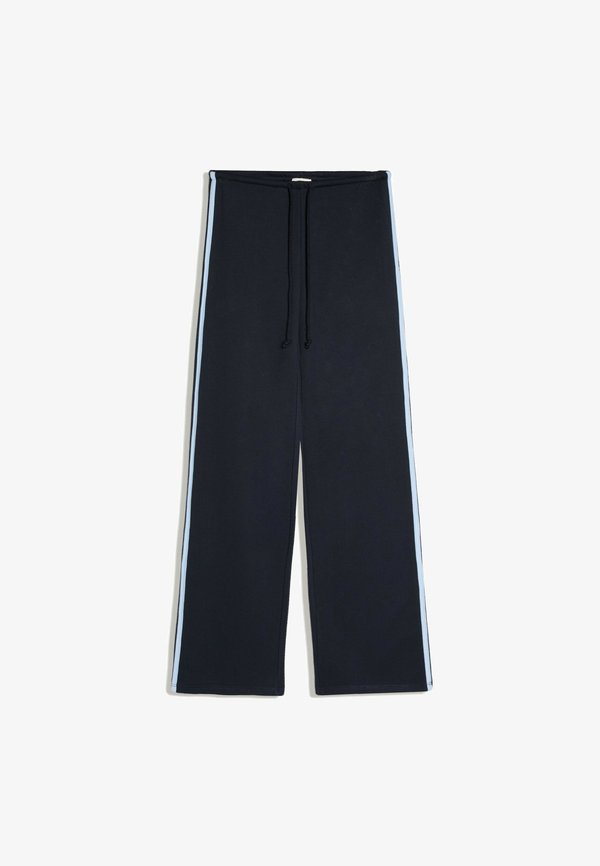 Bershka PLUSH WITH CONTRAST SIDE STRIPE - TROUSERS - Tracksuit bottoms - royal blue