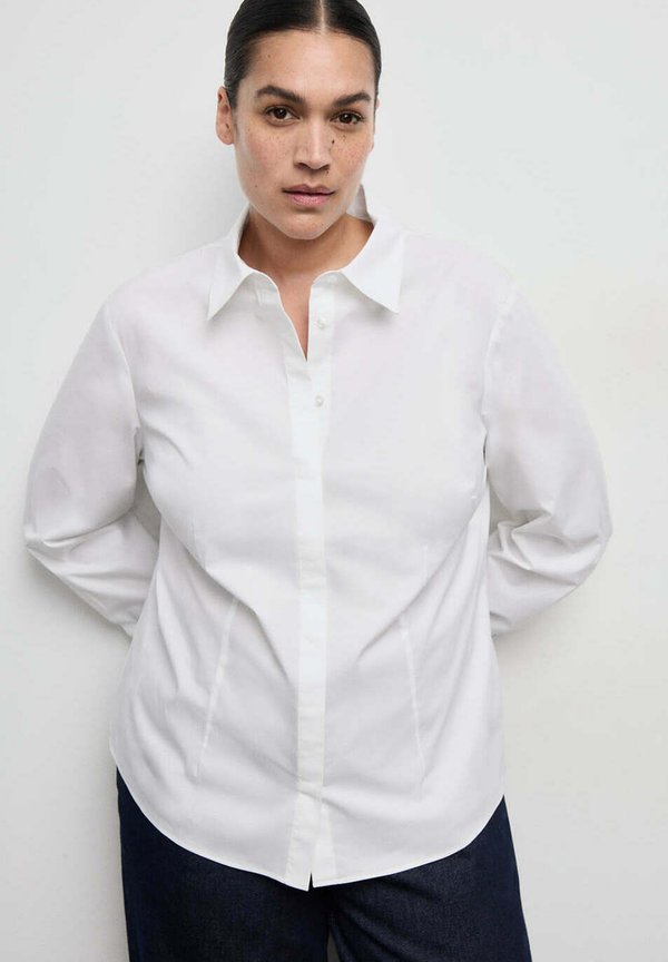 Mango ADULT - Button-down blouse - white