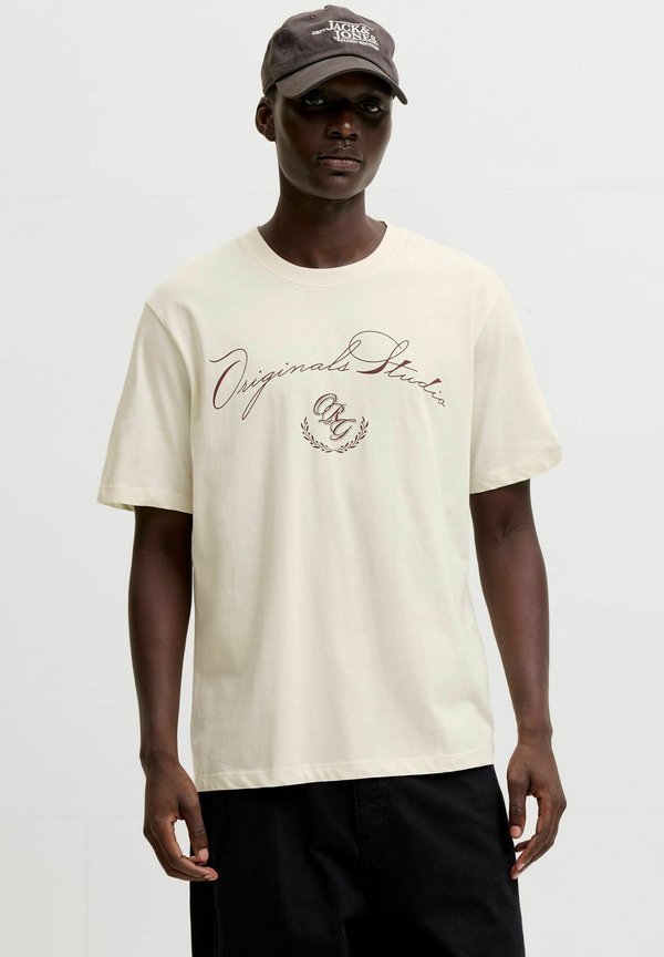 Jack & Jones T- - Print T-shirt - antique white