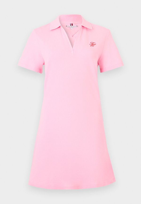 Tommy Hilfiger 1985 LOGO EMBROIDERY MINI POLO DRESS - Day dress - classic pink