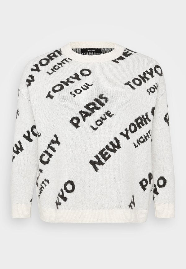 Vero Moda Curve VMCNEWCITY O NECK - Jumper - birch/obsidian