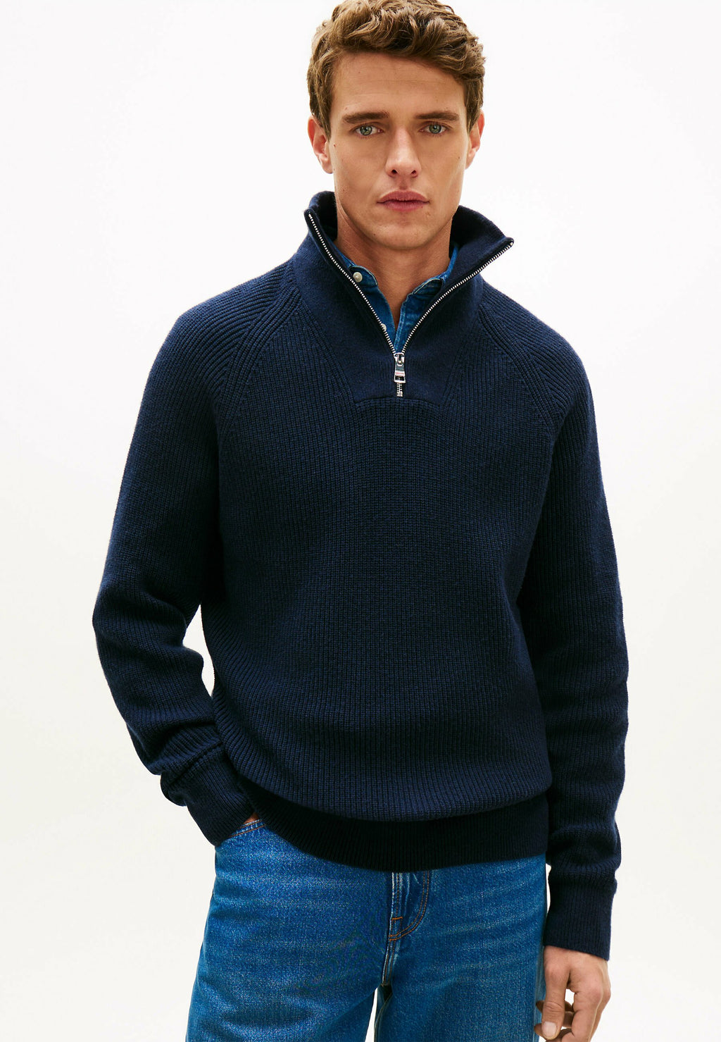 FISHERMAN RIB-KNIT RELAXED JUMPER WITH WOOL Media 3