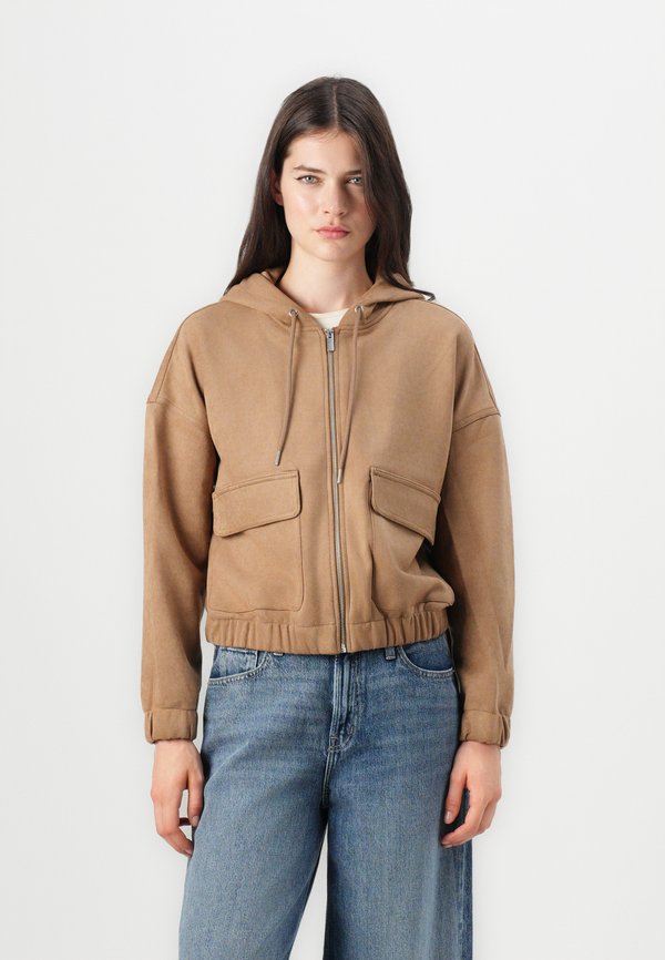 ONLY ONLKENZIE-STINA - Faux leather jacket - cocoa créme