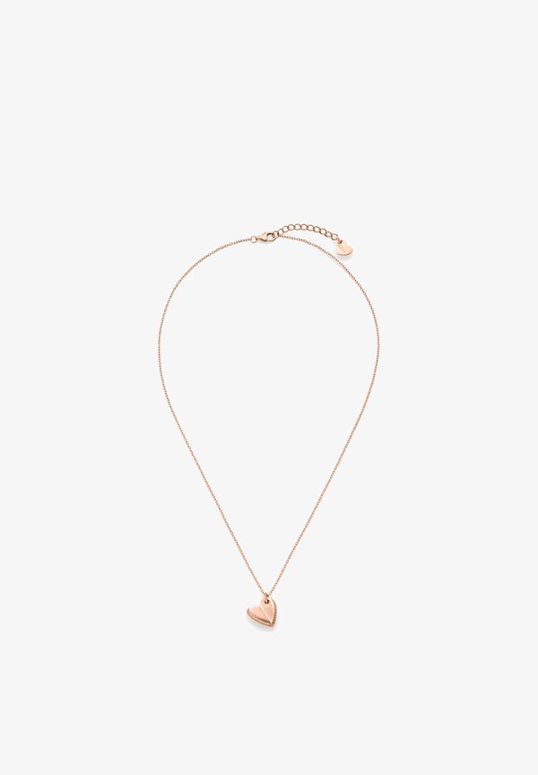 s.Oliver FOLDED HEART - Necklace - rose gold-coloured
