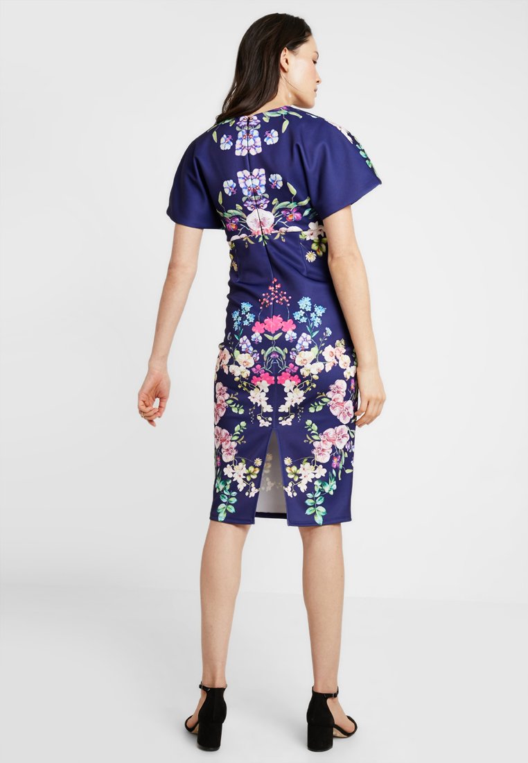 True Violet KIMONO SLEEVES BODYCON DRESS