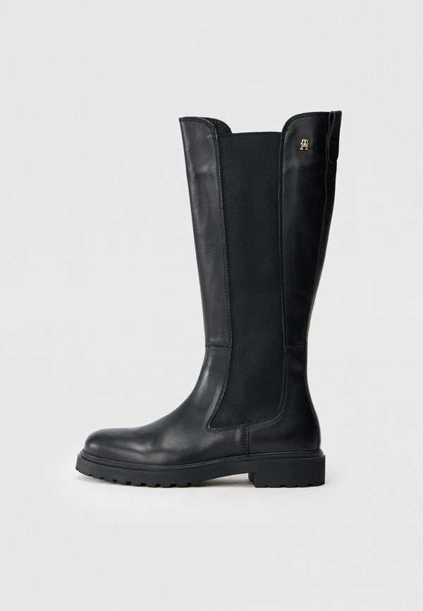 Tommy Hilfiger TH CLEATED LONG - Boots - black