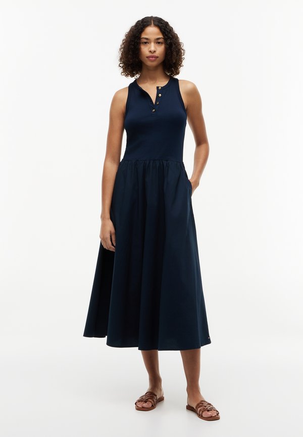 Tommy Hilfiger BUTTON DRESS - Day dress - dark night navy