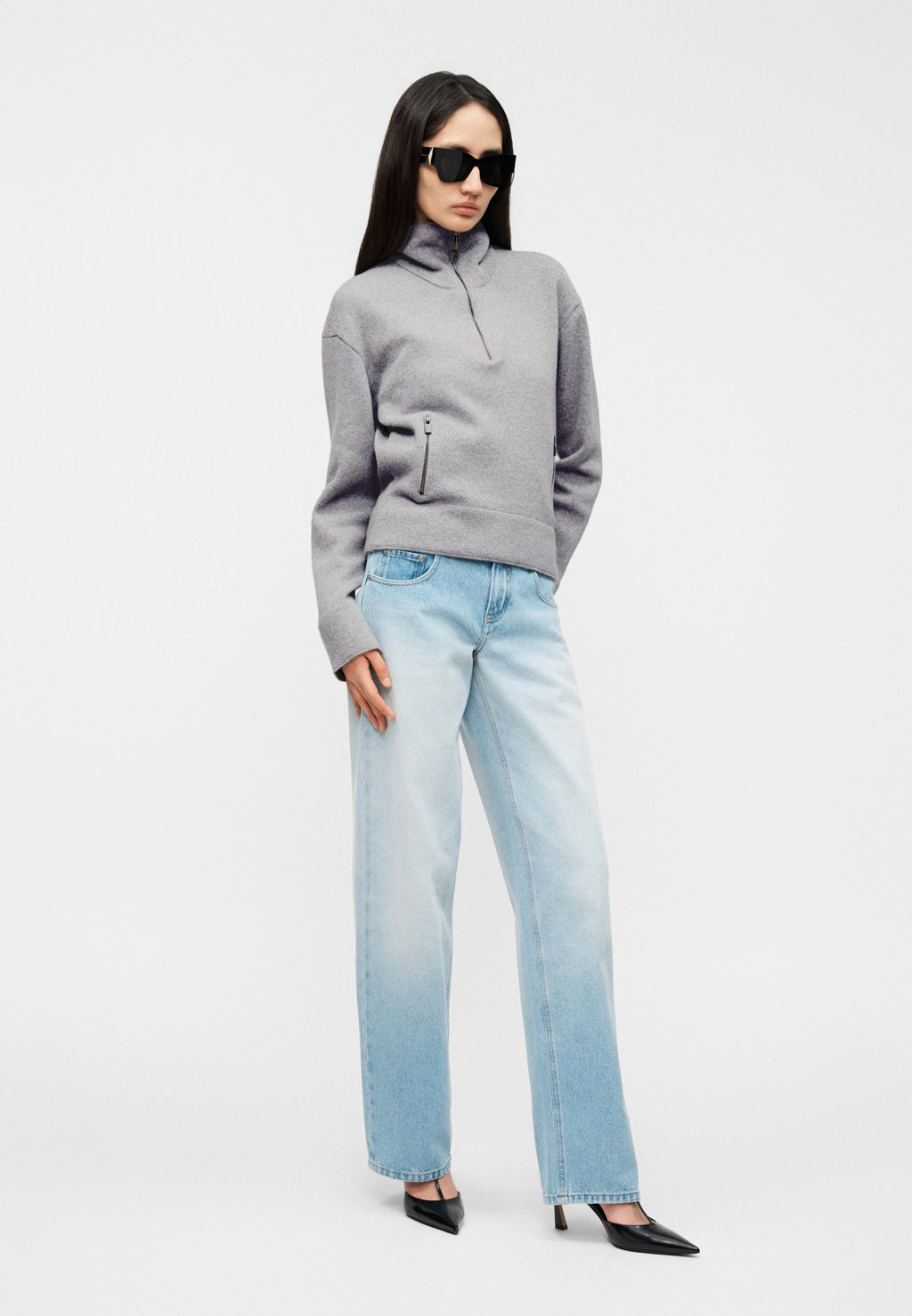 Victoria Beckham HALF ZIP MILANO JUMPER