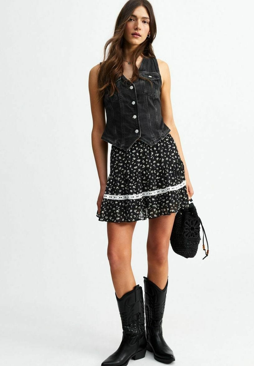 New Look FLORAL PRINT TIERED MINI