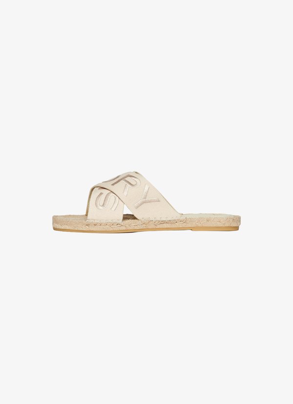 Superdry & Co CROSS STRAP  - Mules - natural