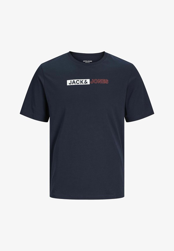 Jack & Jones Plus Size Logo - Print T-shirt - navy blazer