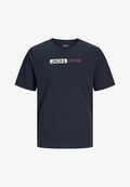Jack & Jones Plus Size Logo - Print T-shirt - navy blazer