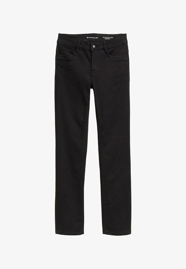 TOM TAILOR TTALEXA STRAIGHT FIT - Straight leg jeans - black denim