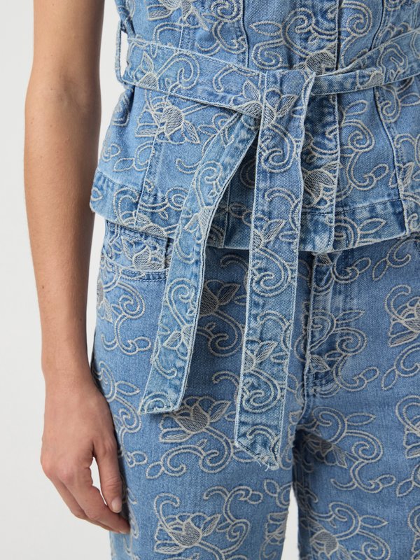 YAS YASKARI DENIM WAISTCOAT