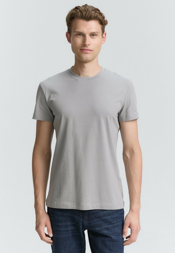 TOM TAILOR MIT STRETCH - Basic T-shirt - formal grey