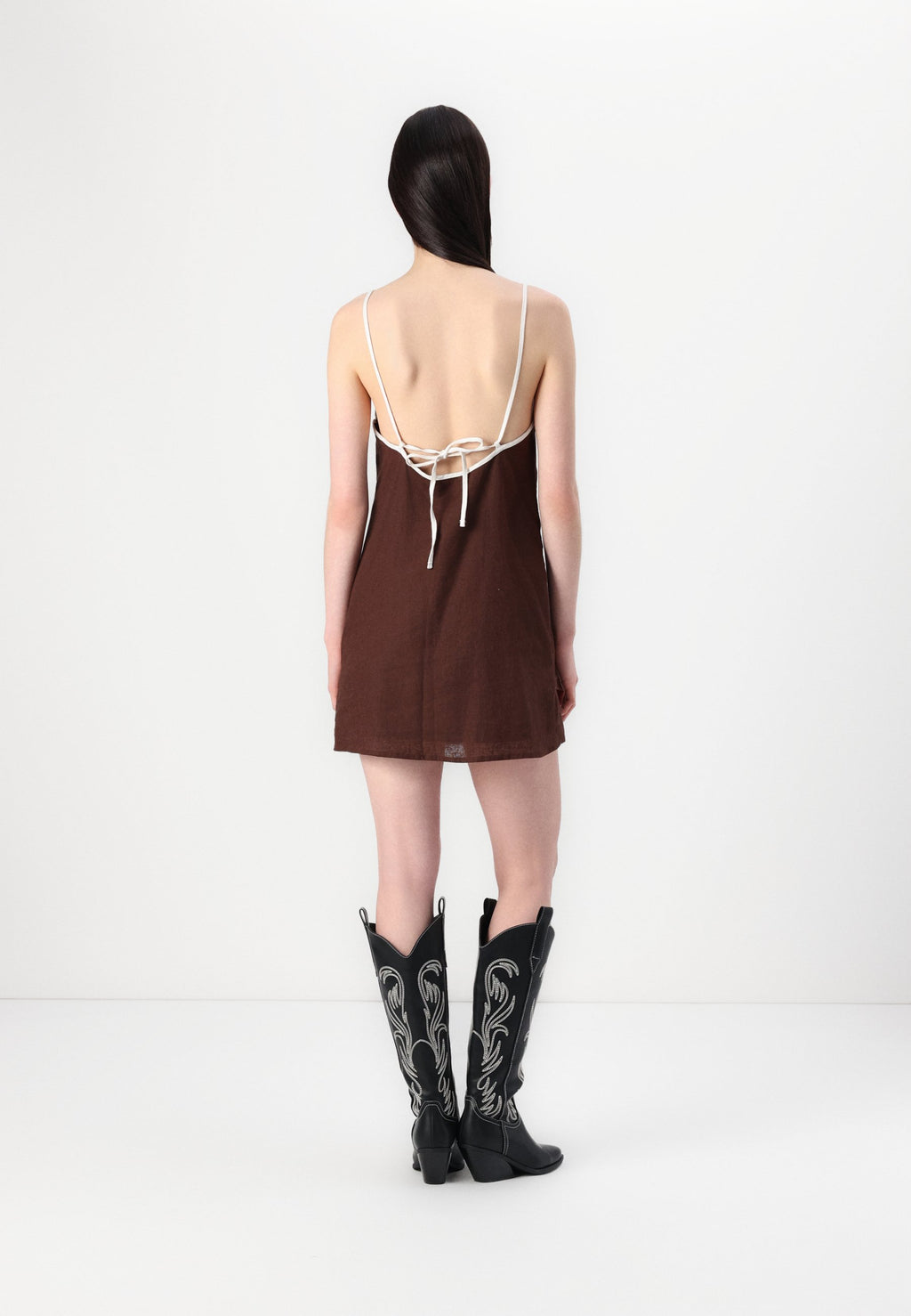 Abercrombie & Fitch Linen Blend Apron Mini Dress