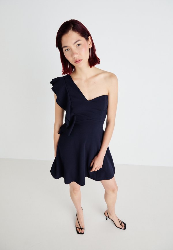 WAL G. ROSA ONE SHOULDER SKATER DRESS