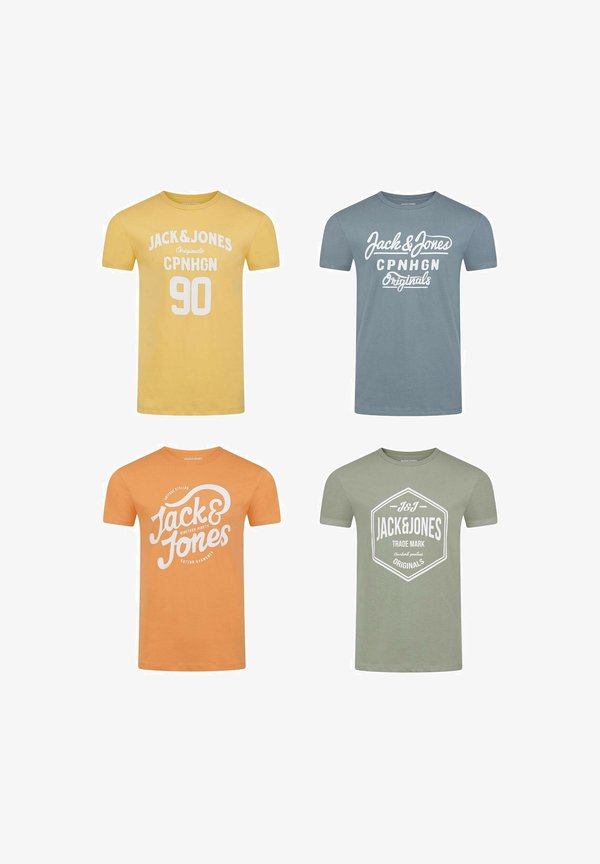 Jack & Jones 4 PACK - PRINT T-SHIRT - JJLINO - Print T-shirt - pack