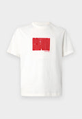 Calvin Klein MAZE GRAPH - Print T-shirt - white greige