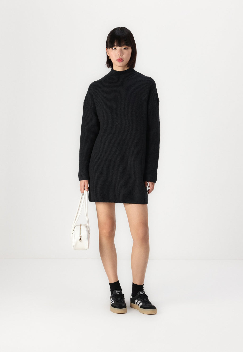 Abercrombie & Fitch Easy Mockneck Mini Sweater Dress