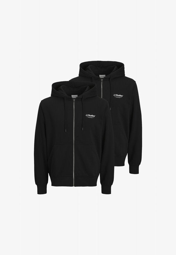 Jack & Jones 2 PACK - Zip-up sweatshirt - schwarz