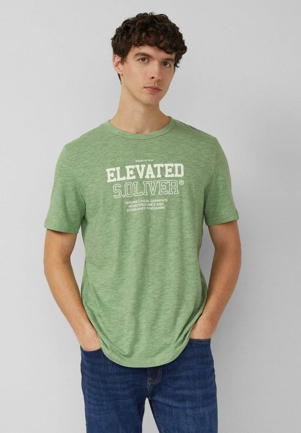 s.Oliver Print T-shirt - salbeigrün
