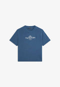 Tommy Hilfiger VARSITY CREST MDRN C-NK SS TEE - VARSITY CREST - Print T-shirt - dark blue