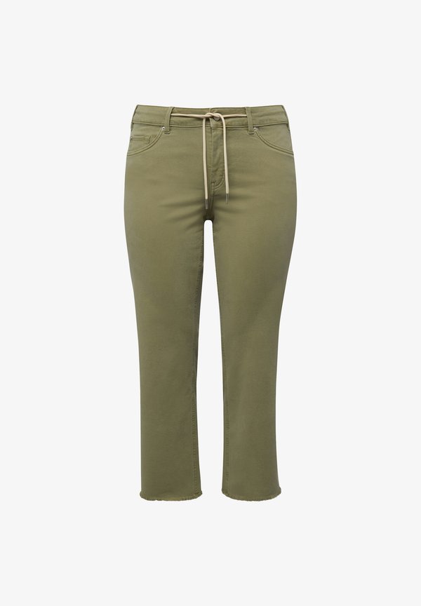 s.Oliver JEANS-HOSE - Bootcut jeans - olivgrün