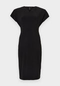 Norma Kamali SLEEVE SHOULDER PAD DRESS TO KNEE