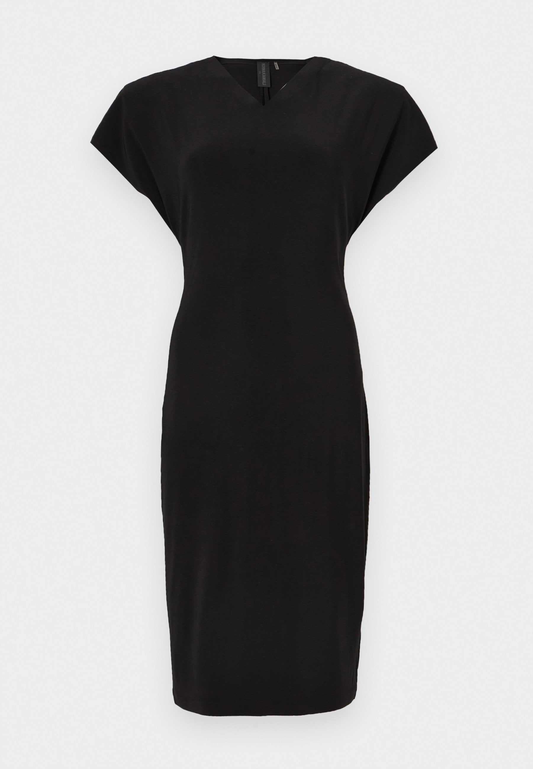 Norma Kamali SLEEVE SHOULDER PAD DRESS TO KNEE
