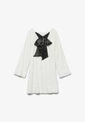Vero Moda VMLAILA LS SEQUIN BOW EXP - Cocktail dress / Party dress - snow white