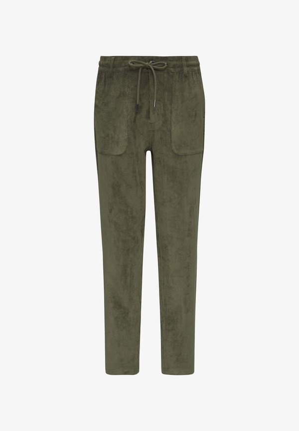 s.Oliver FLIESSENDE JOG - Trousers - olivgrün