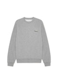 Grauer Sweatshirt aus einem Baumwollmischgewebe, mit Rundhalsausschnitt und gerippten Bündchen. Bedrucktes Logodetail auf der Brust. Einfaches, klassisches Design.
