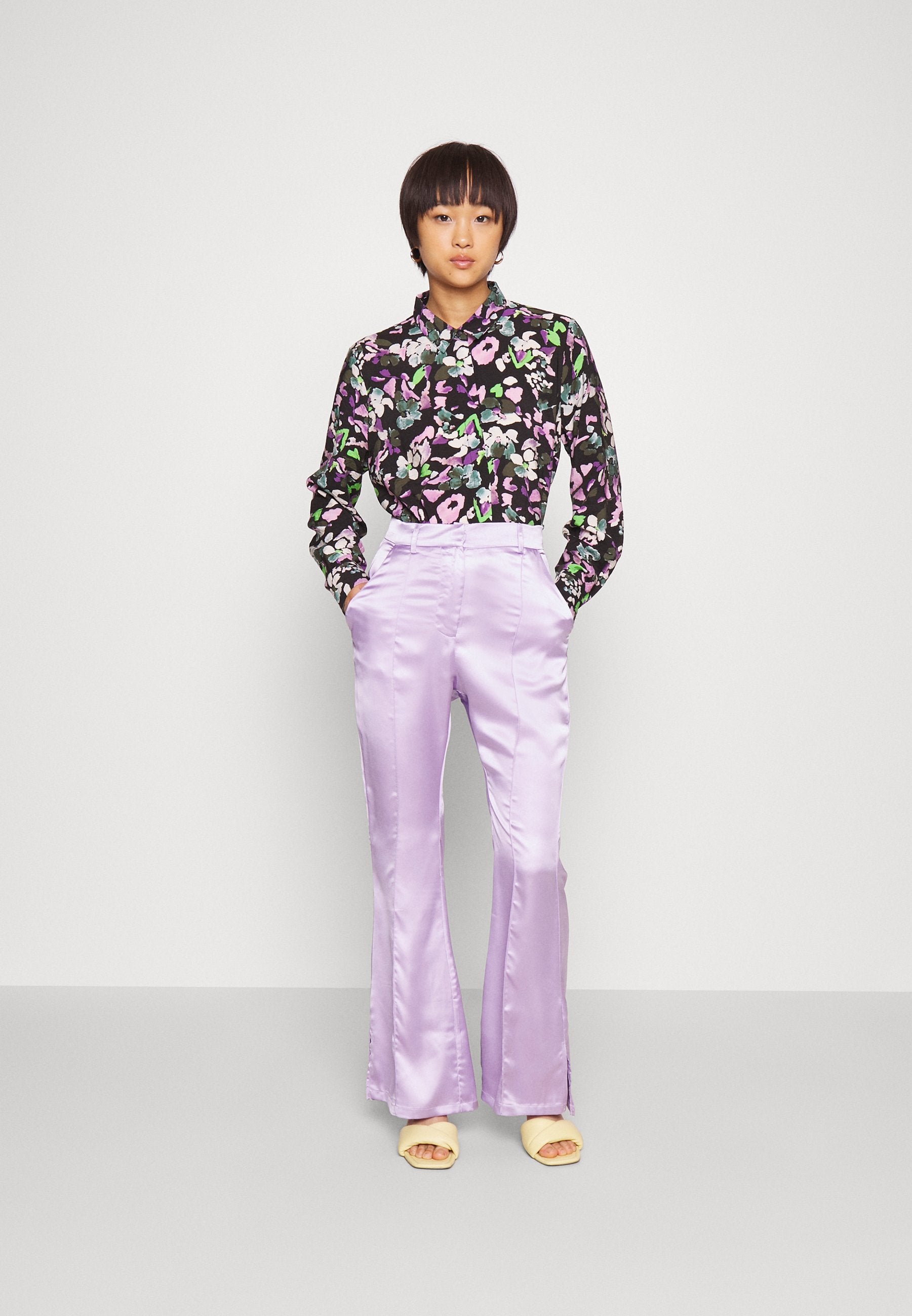 Glamorous Petite TAILORED SPLIT FLARES