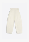 Bershka LINEN SUPER BAGGY - Trousers - white