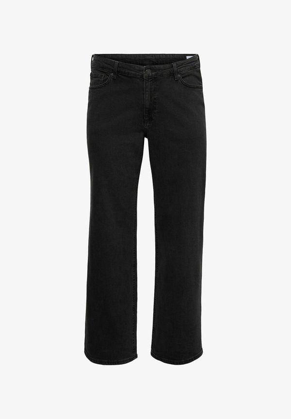 Vero Moda Curve Wide-fit VMCTESSA-STRETCH High rise Wide Leg Fit - Straight leg jeans - black denim