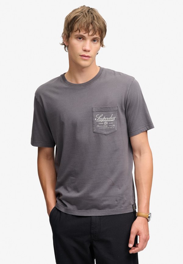 Superdry & Co SUPERDRY TRADE LOOSE T-SHIRT.. - Print T-shirt - washed black