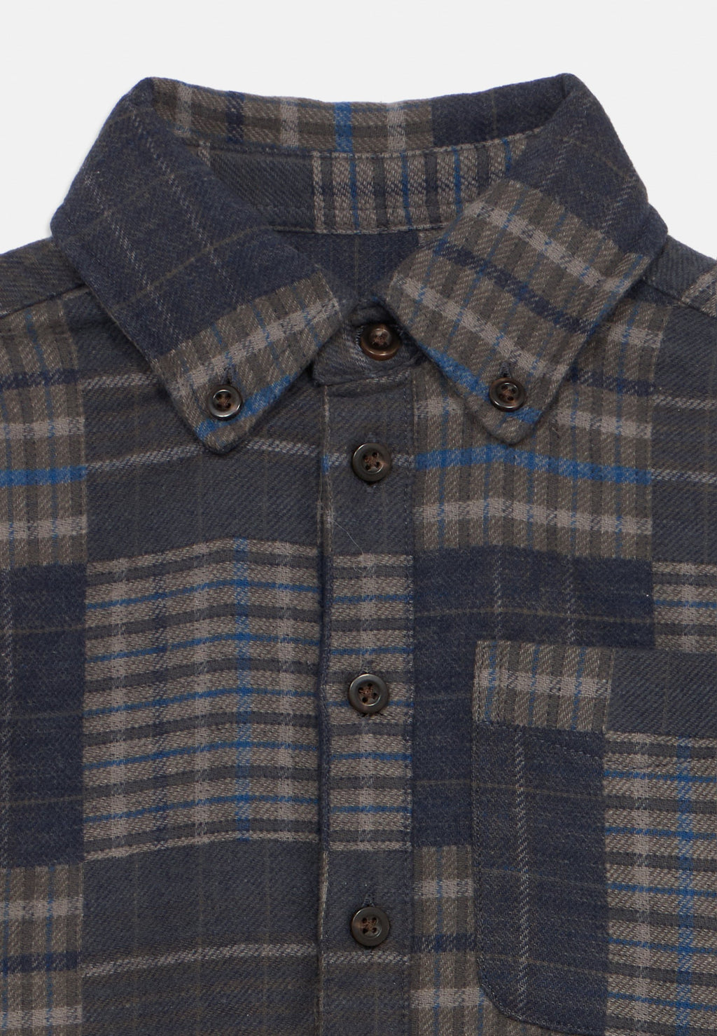 Les Deux KENT PATCHWORK CHECK SHIRT UNISEX