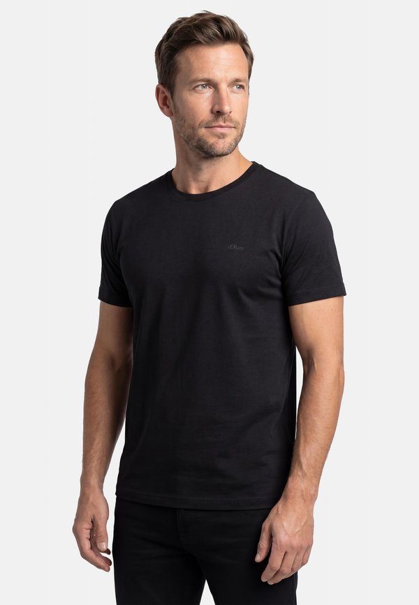 s.Oliver Basic T-shirt - schwarz   blau   weiß
