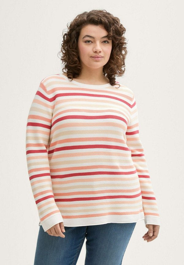 TOM TAILOR PLUS SIZE - Jumper - peachy knit stripe design