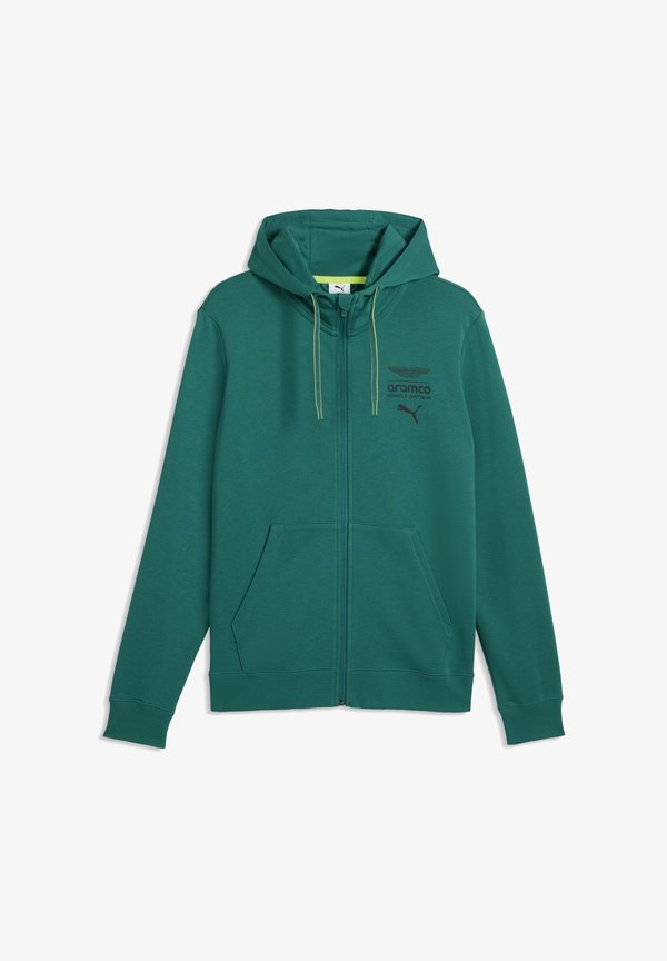 Puma ASTON MARTIN ARAMCO TEAM ESSENTIALS HOODIE - Zip-up sweatshirt - green lux