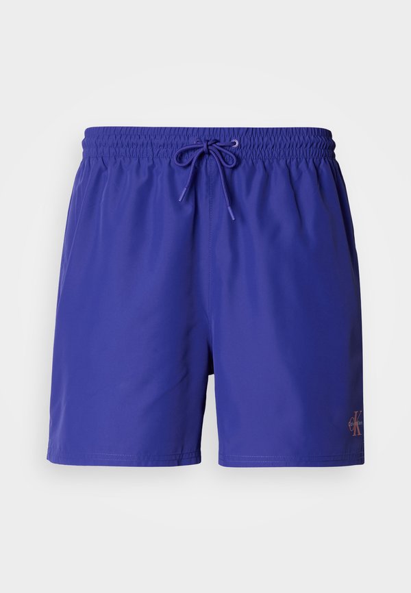 Calvin Klein Swimwear MEDIUM DRAWSTRING WAISTBAND - GRAPHIC MONOGRAM  - Swimming shorts - blue river fog
