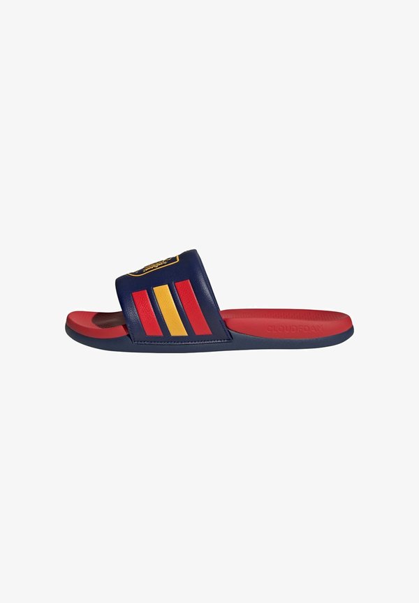 adidas Sportswear ADILETTE COMFORT 2.0 FEF - Pool slides - dark blue/vivid red/crew yellow