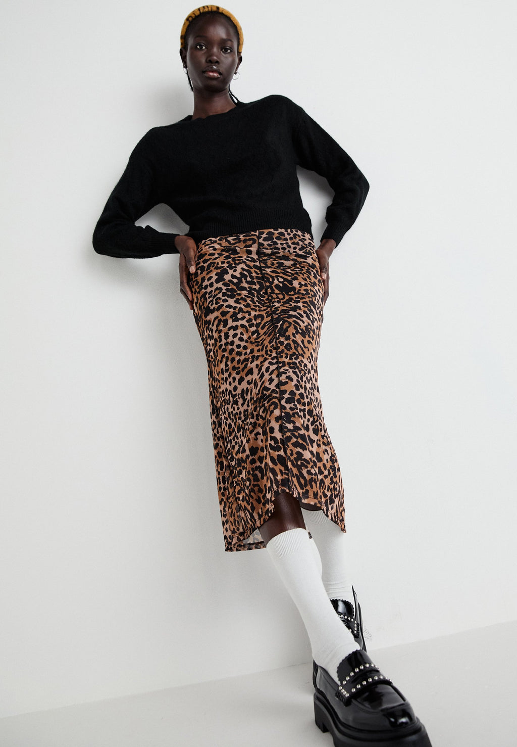 Noisy May NMELIF OVERLOCK CALF SKIRT