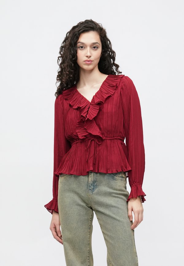 Vero Moda VMDORA FRILL PLEAT NOOS - Blouse - biking red