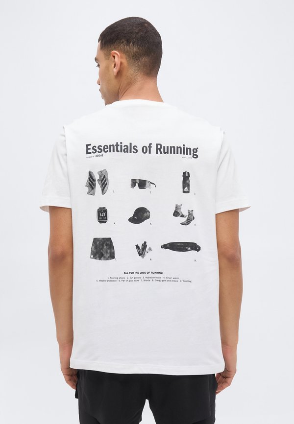 adidas Performance M RUN ESS G T - Print T-shirt - white