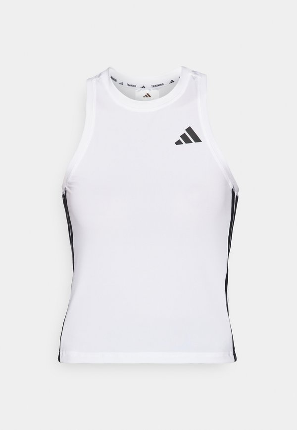 adidas Performance TANK - Sports T-shirt - white/black